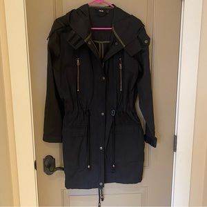 ASOS Black Hooded Shell Jacket US 4